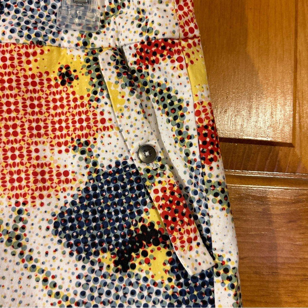 Kate Spade Saturday Pixelated Dot Double side Floral Short size10-EUC